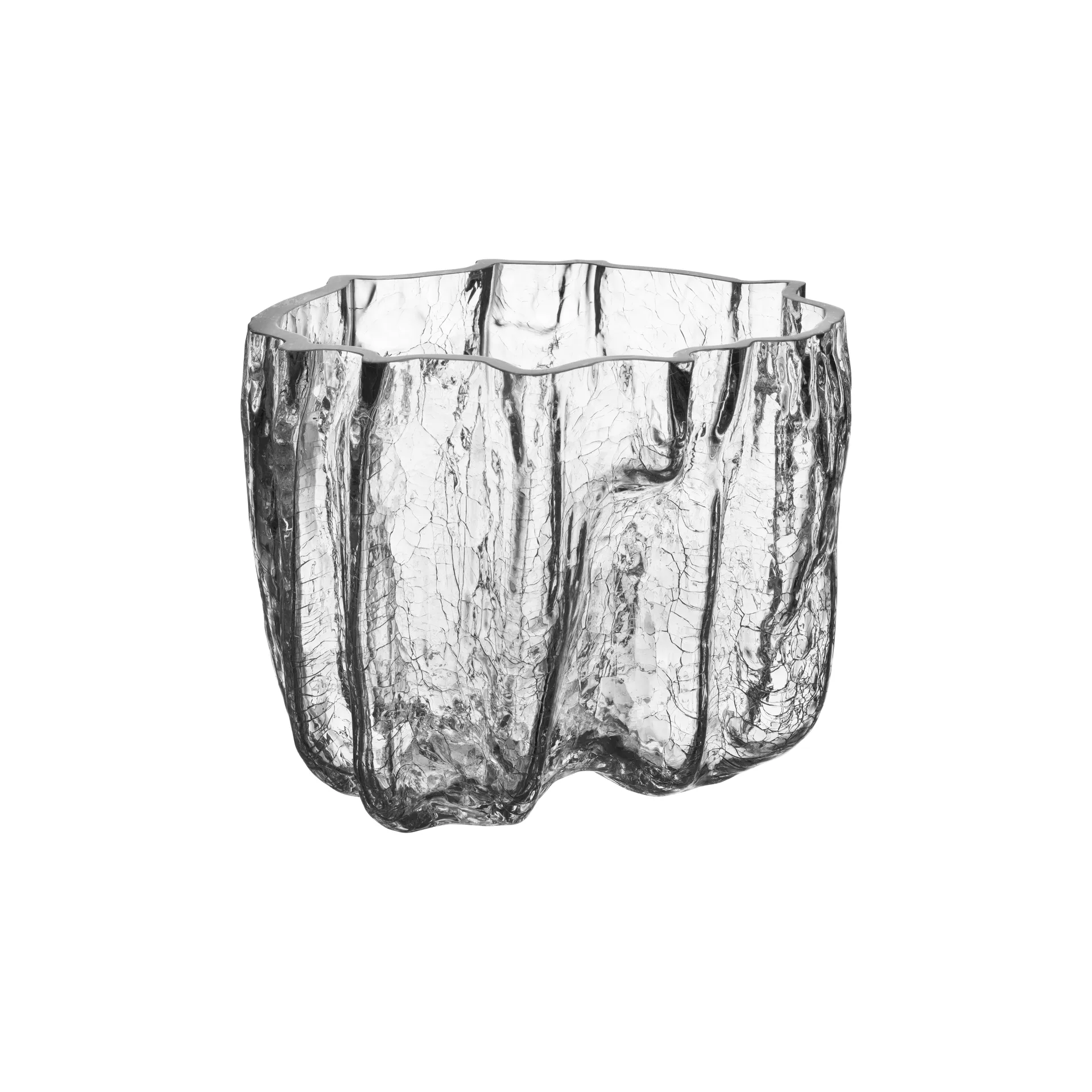 Crackle bowl large, clear Kosta Boda