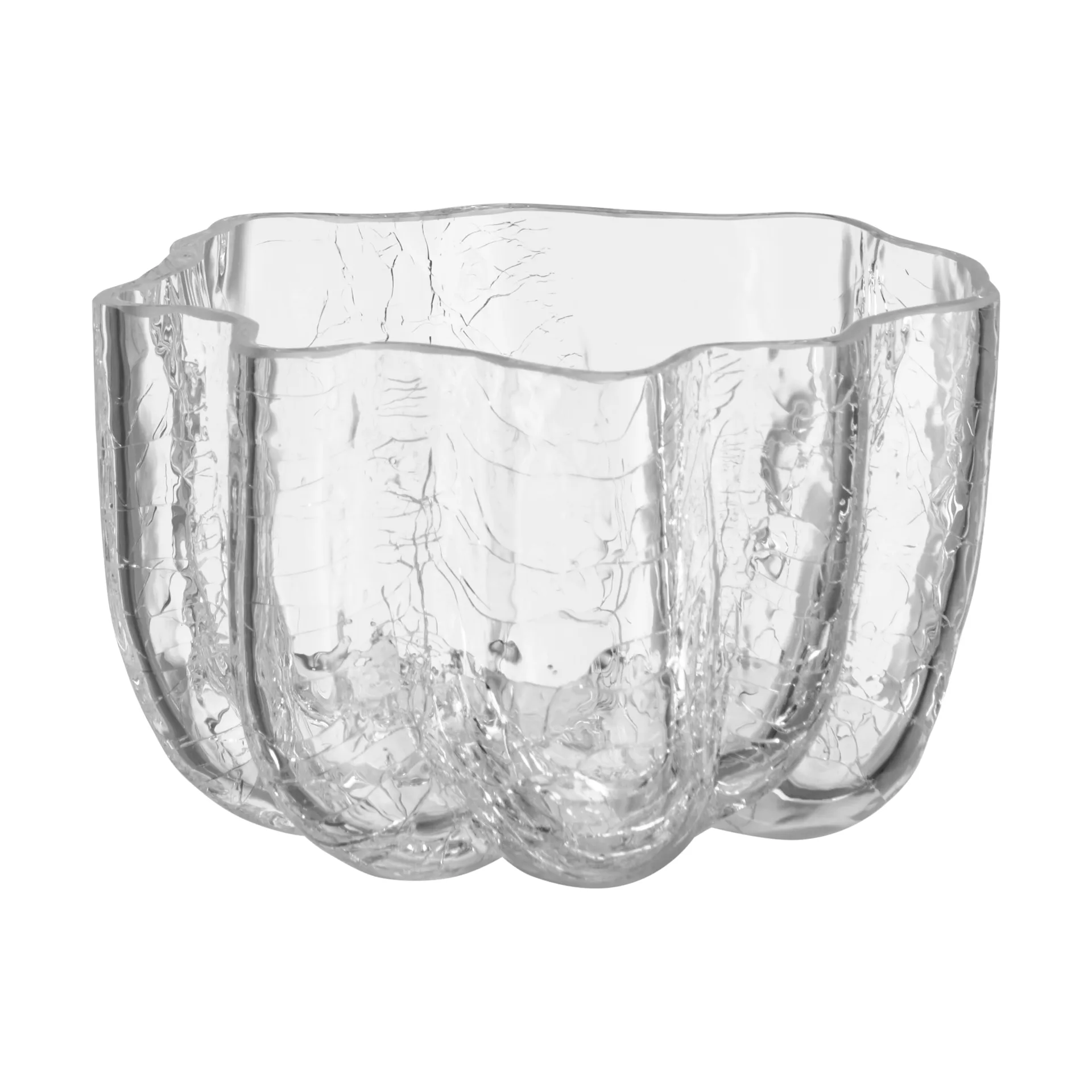 Crackle candle holder 5,8 cm, Clear Kosta Boda