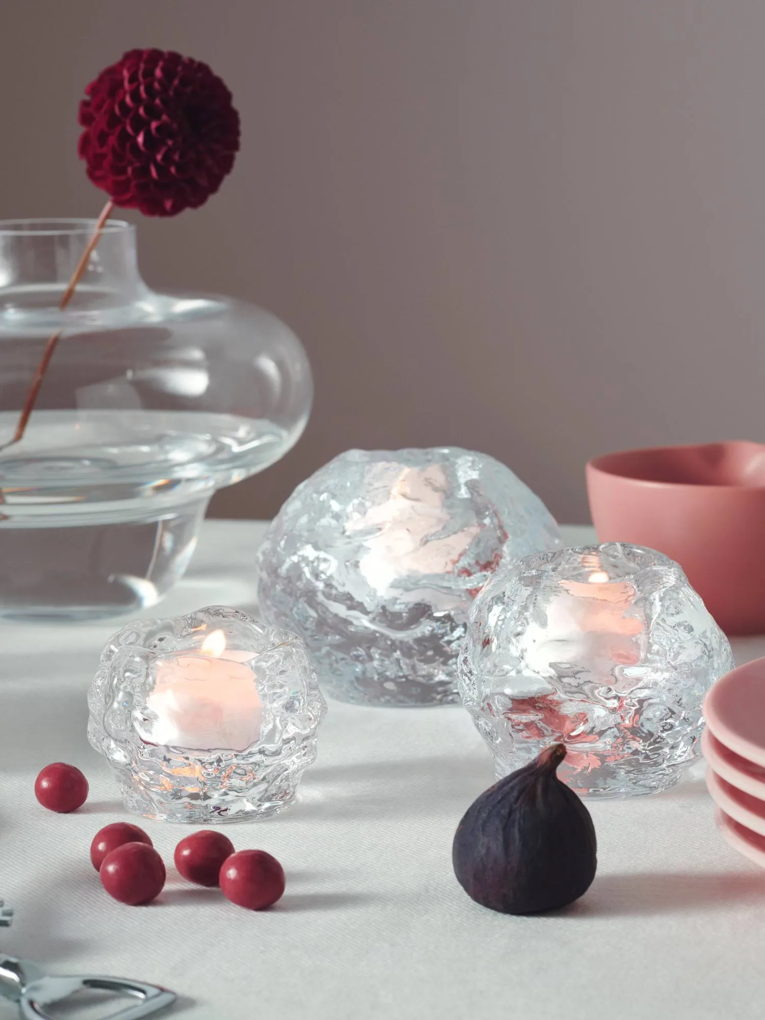 Snowball tealight holder, Large, H9 cm Kosta Boda
