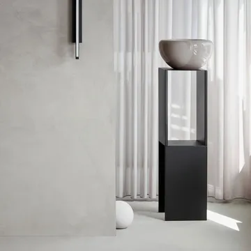 Pedestal side table - Black - Kristina Dam Studio