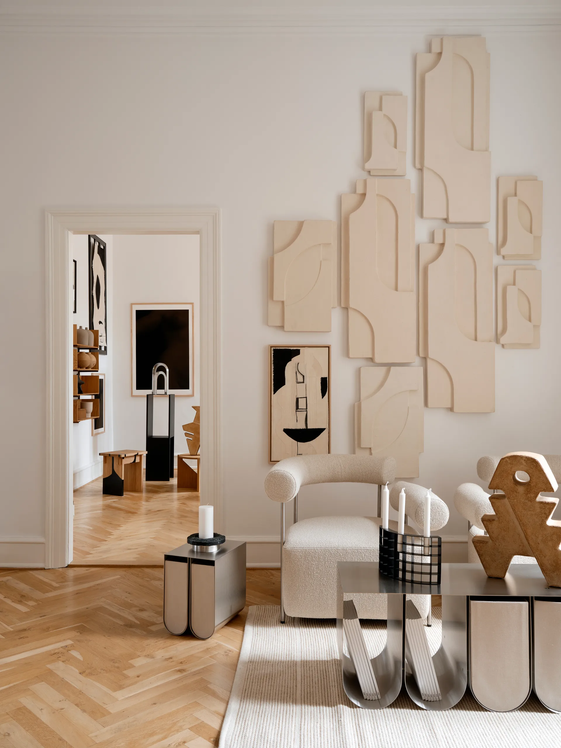 Serif Relief wall decoration S, Off white Kristina Dam Studio