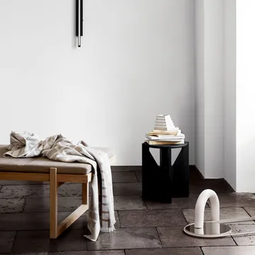 Stool round stool - Oak black, Ø36x42 cm - Kristina Dam Studio