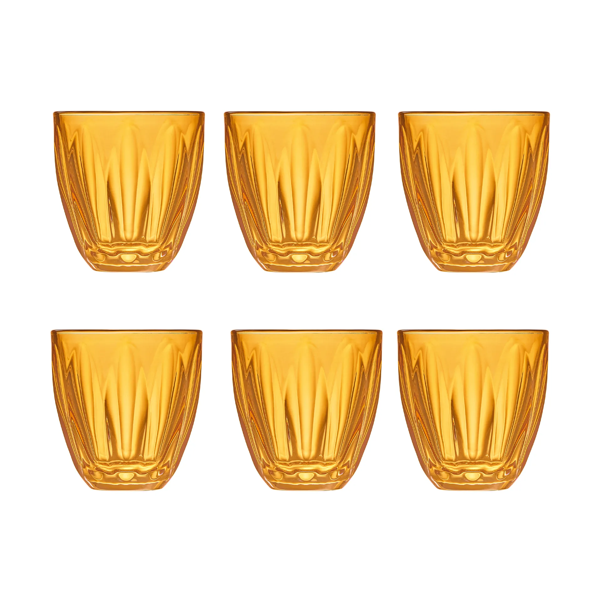 Lily water glass 6-pack, Tangerine La Rochère