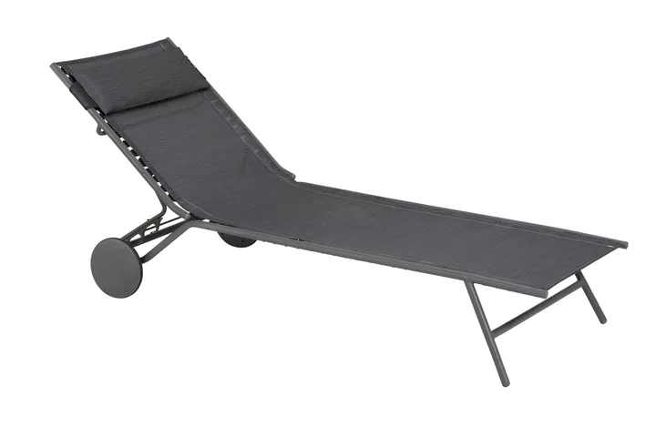 Miami II Exterya Plus sun lounger - Obsidian (grey) - Lafuma