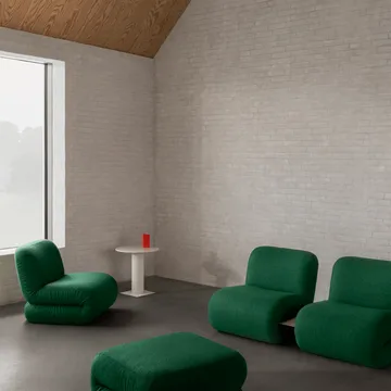Bau footstool - Divina melange dark green - Lammhults
