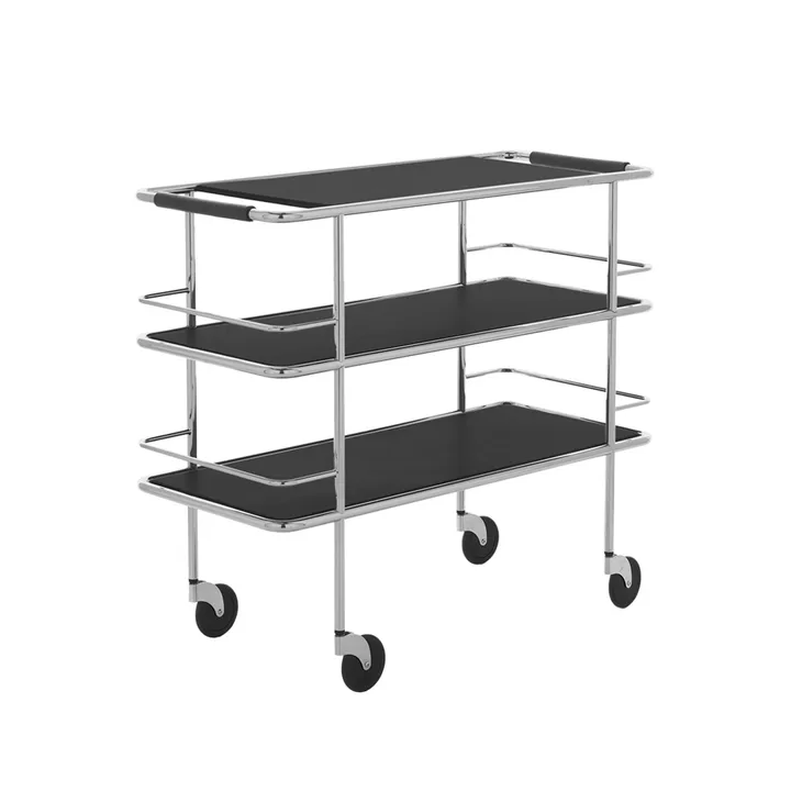 Cargo serveringsvagn - Black laminate-chrome - Lammhults