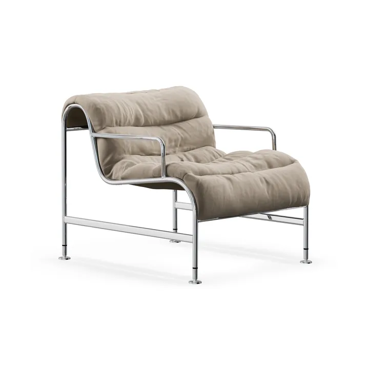Sunny armchair with armrests - Mauro Putty–chrome frame - Lammhults