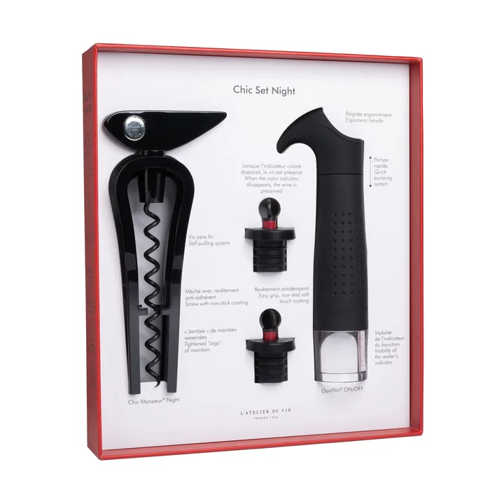 Chic set night wine accessory set - 4 pieces - L'Atelier du Vin