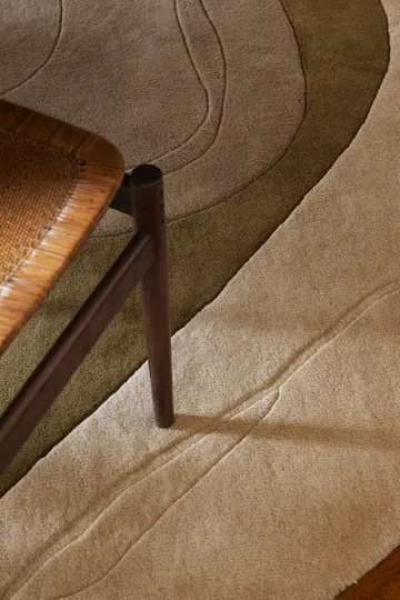 Erik Bratsberg Lozza wool rug - Olive, 230x300 cm - Layered