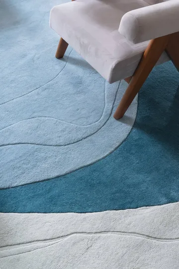 Erik Bratsberg Lozza wool rug - Teal, 230x300 cm - Layered