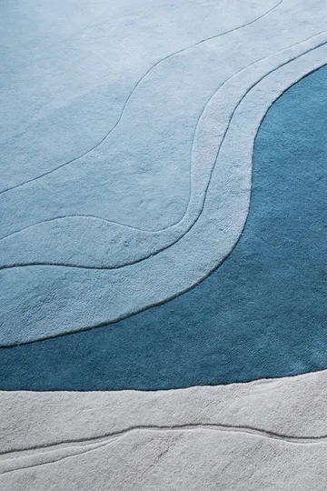 Erik Bratsberg Lozza wool rug - Teal, 300x400 cm - Layered