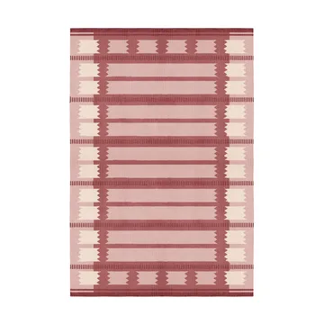 Röllakan Iris wool carpet - Rasberry, 140x200 cm - Layered