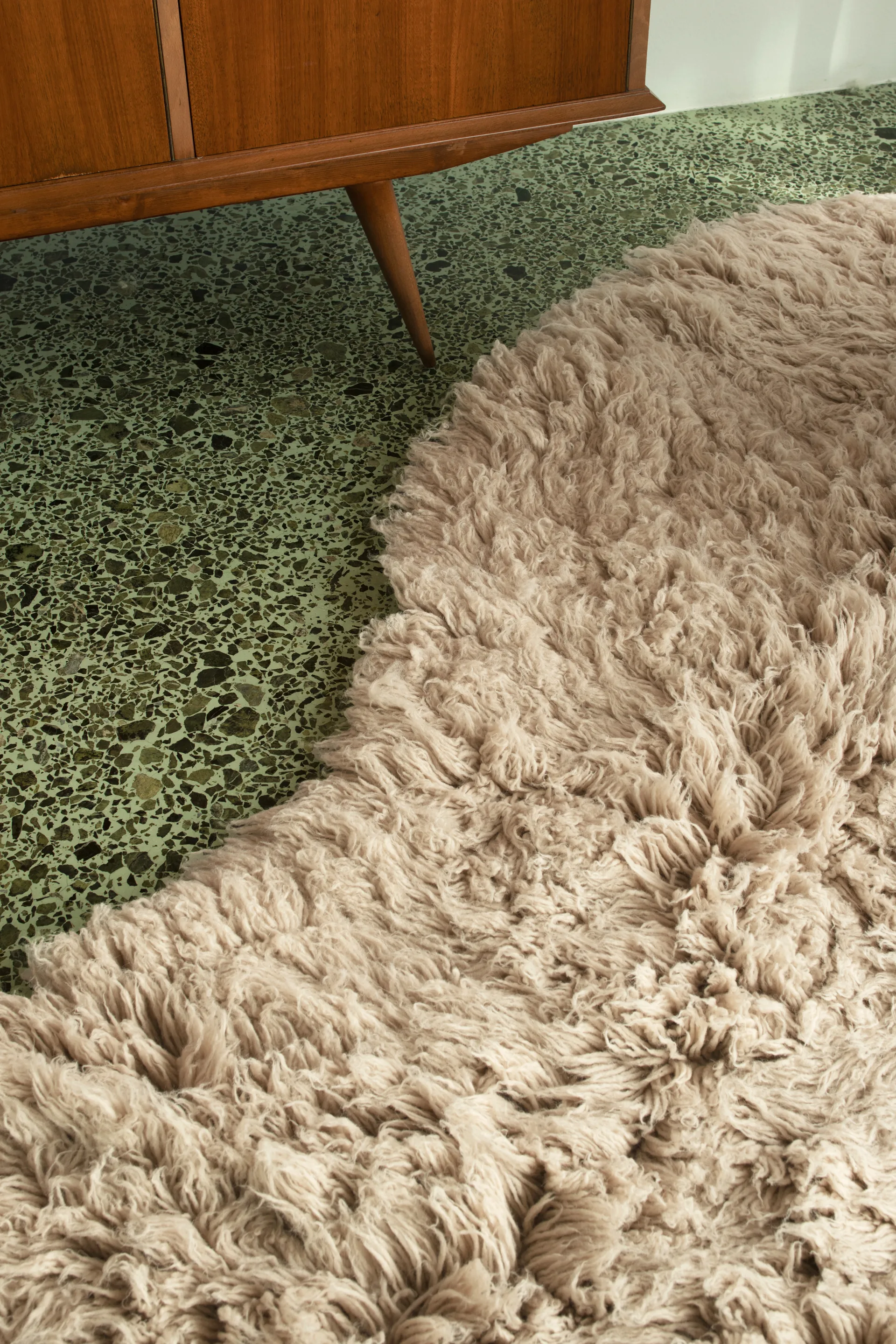 Shaggy rug 250x350 cm, Oatmeal Layered