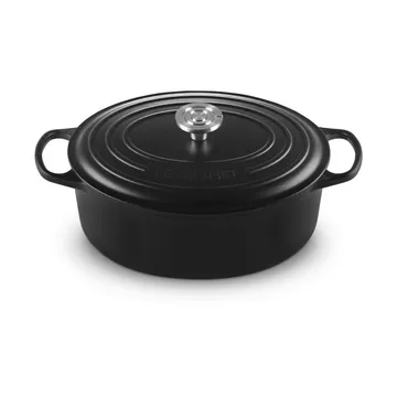 Le Creuset Signature cast iron oval casserole - Matte Black, 6.3 l - Le Creuset