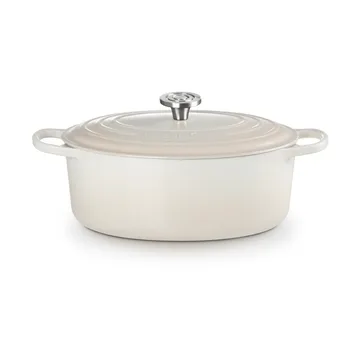 Le Creuset Signature cast iron oval casserole - Meringue, 6.3 l - Le Creuset