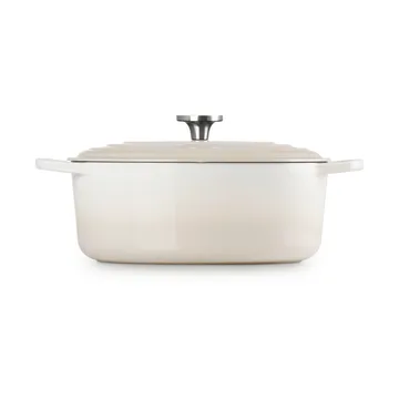 Le Creuset Signature cast iron oval casserole - Meringue, 6.3 l - Le Creuset