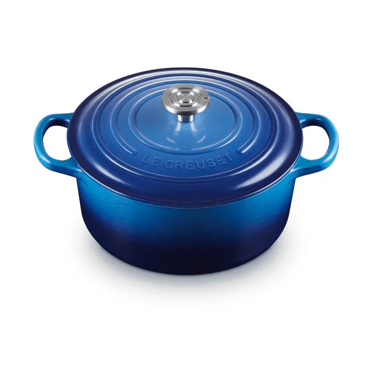 Le Creuset Signature cast iron round casserole, Azure, 3.3 l Le Creuset