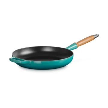 Le Creuset Signature frying pan wooden handle 28 cm - Bleu Riviera - Le Creuset