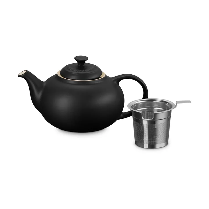 Le Creuset teapot - Matte Black, with strainer, 1.3 L - Le Creuset