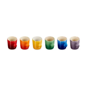Signature stoneware espresso mug 6-piece - Rainbow - Le Creuset