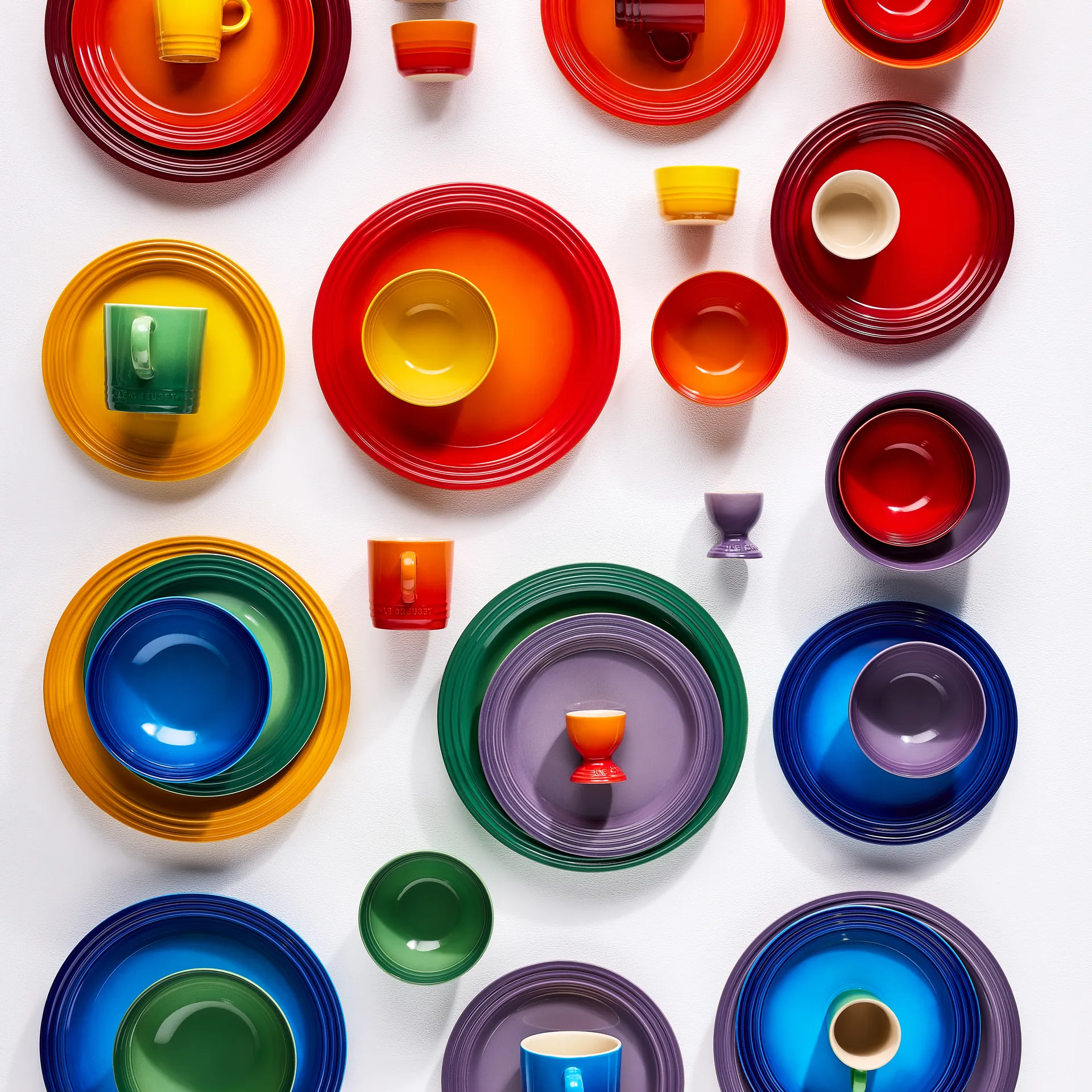 Signature stoneware snack bowl 6-piece, Rainbow Le Creuset