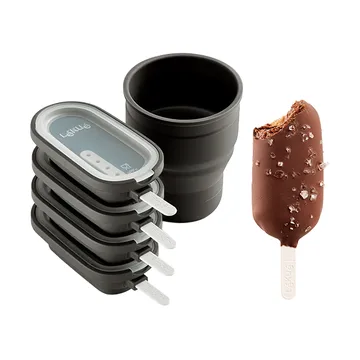 Lékué Classic Ice Cream Molds 4-pack - Brown - Lékué