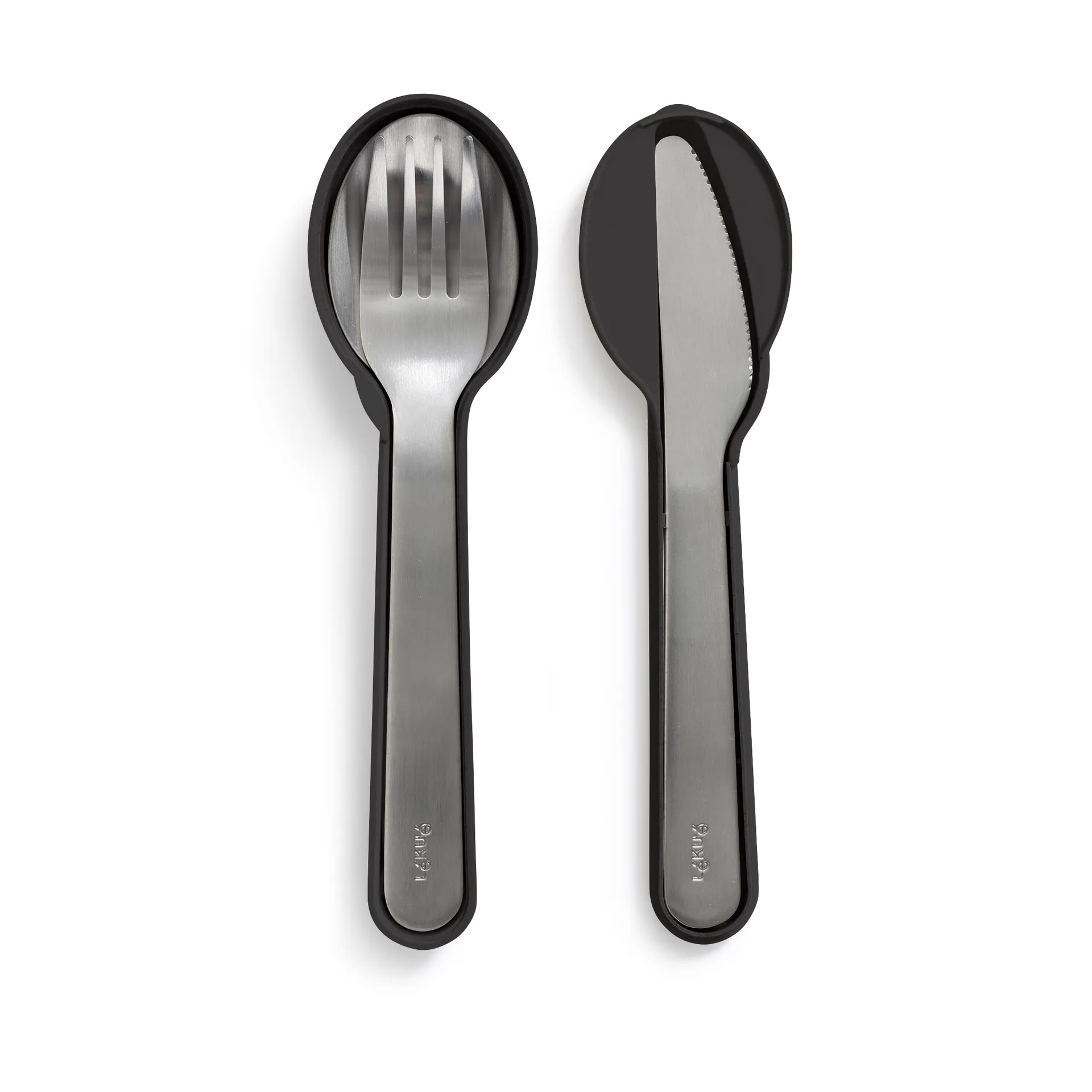 Lékué cutlery set with case 5 pieces, Black Lékué