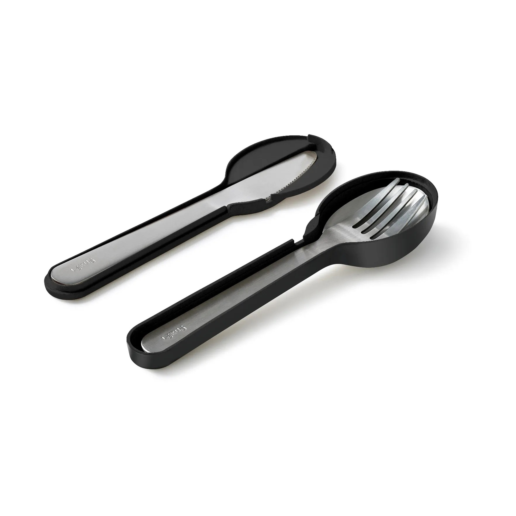 Lékué cutlery set with case 5 pieces, Black Lékué