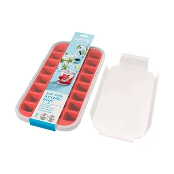 Lékué ice cube mold silicone with lid - Red - Lékué