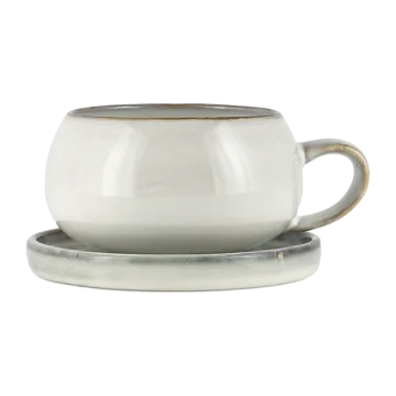 Amera cup and saucer - white sands - Lene Bjerre