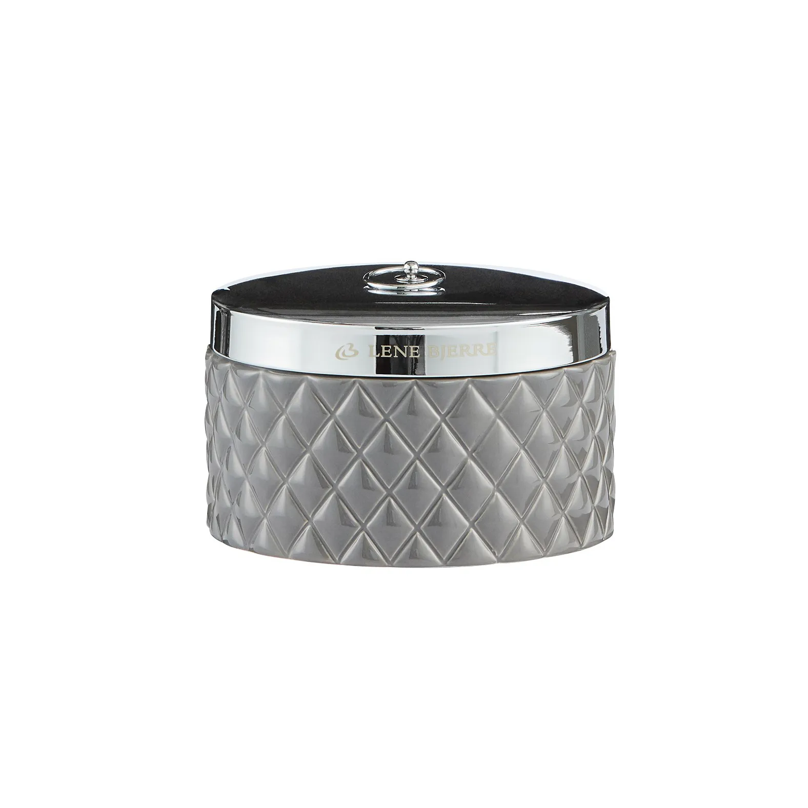 Portia storage box Ø15 cm, grey-silver Lene Bjerre