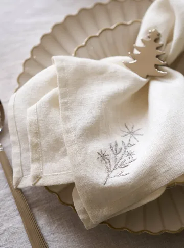 Trilla napkin ring - Silver-coloured, 5x4x5.5 cm - Lene Bjerre