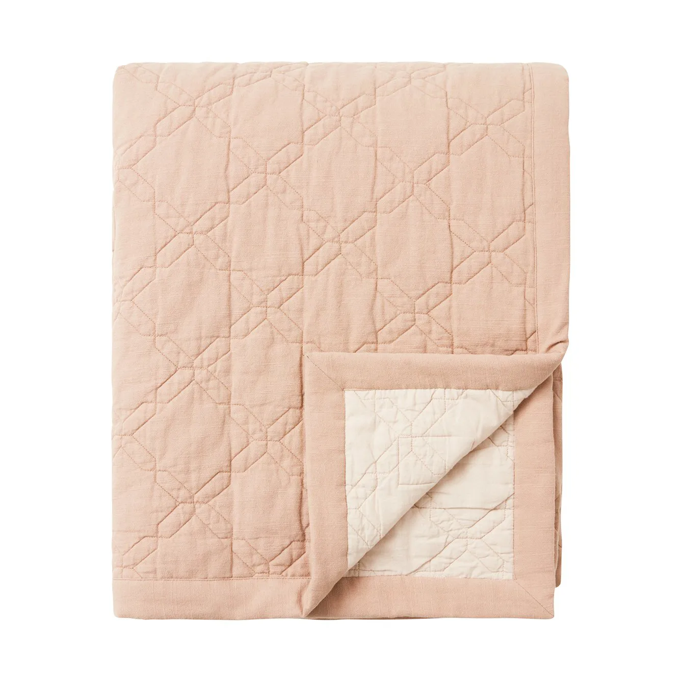 Quilted Recycled Cotton bedspread 260x240 cm, Beige Lexington