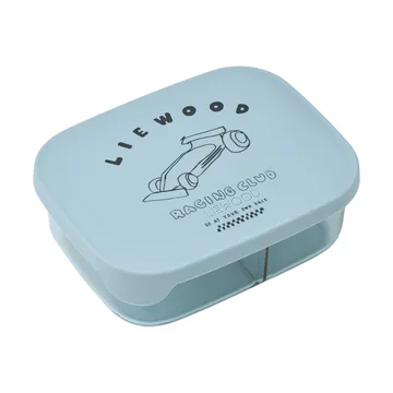 Arthur Tritan lunch box 13.5x17 cm - Race cars-Beach blue - Liewood