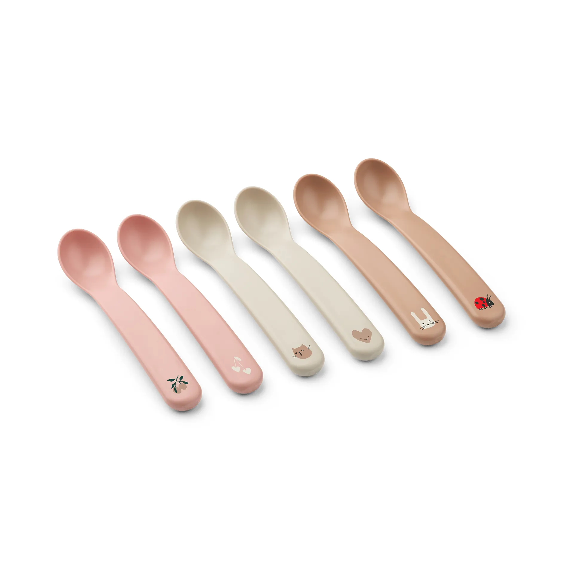 Auste spoon 6-pack, Rose Blush Mix Liewood