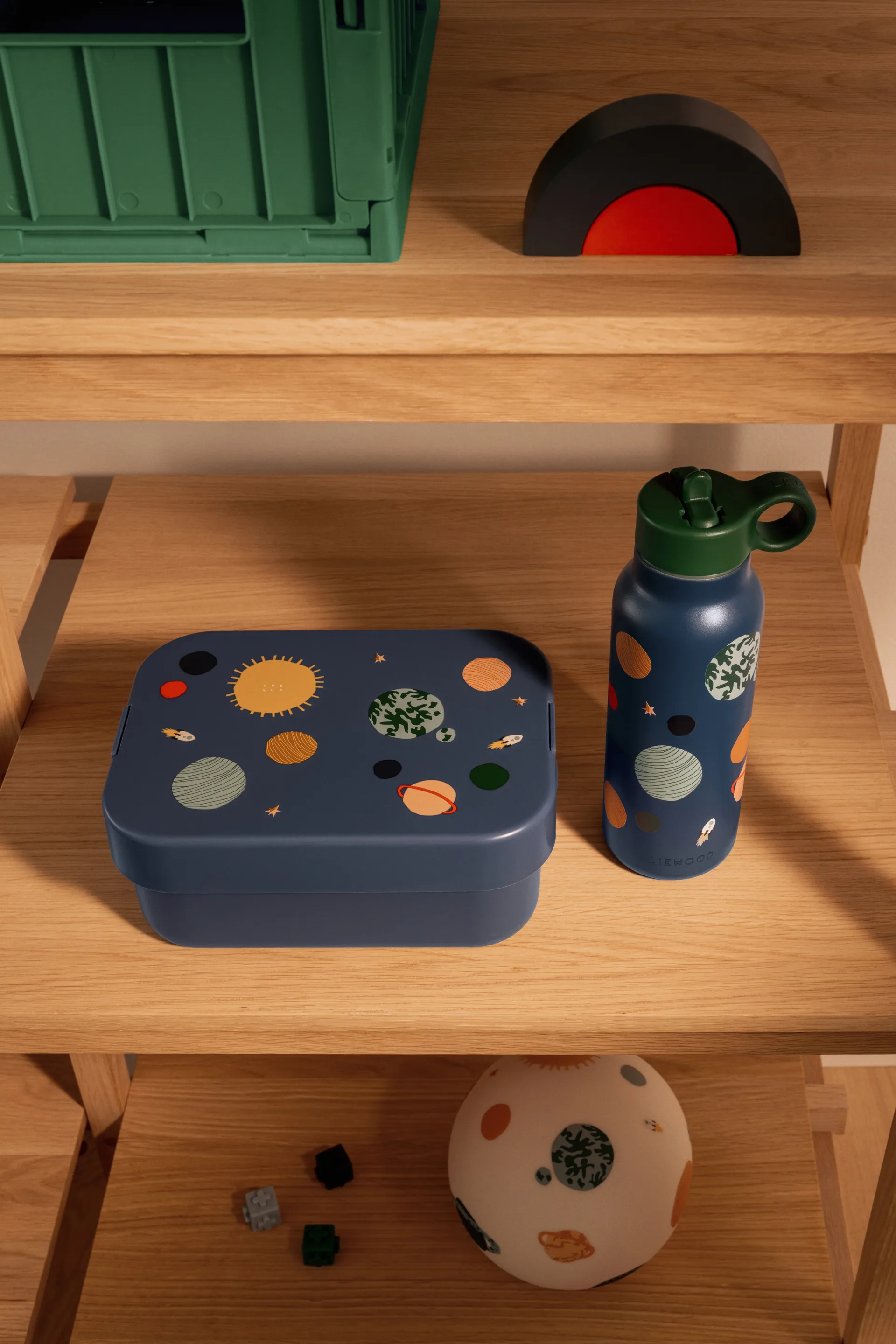 Chelsey printed lunchbox set 2 pieces, Universe-Classic navy Liewood