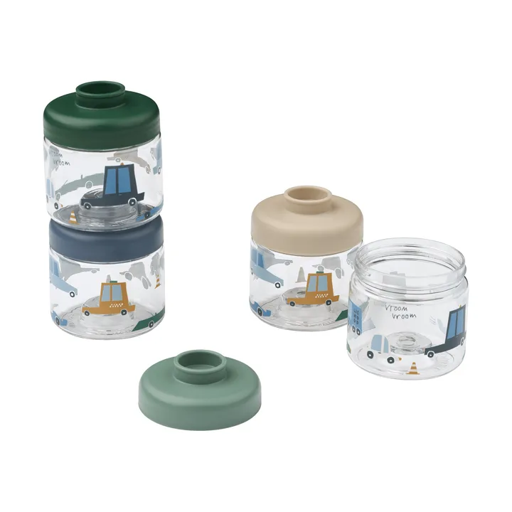 Dominique baby food jars 100 ml 4-pack - Cars-Sandy - Liewood