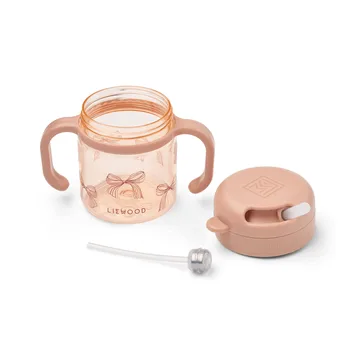 Kai Tritan sippy cup with straw - Bows-Pale Tuscany - Liewood