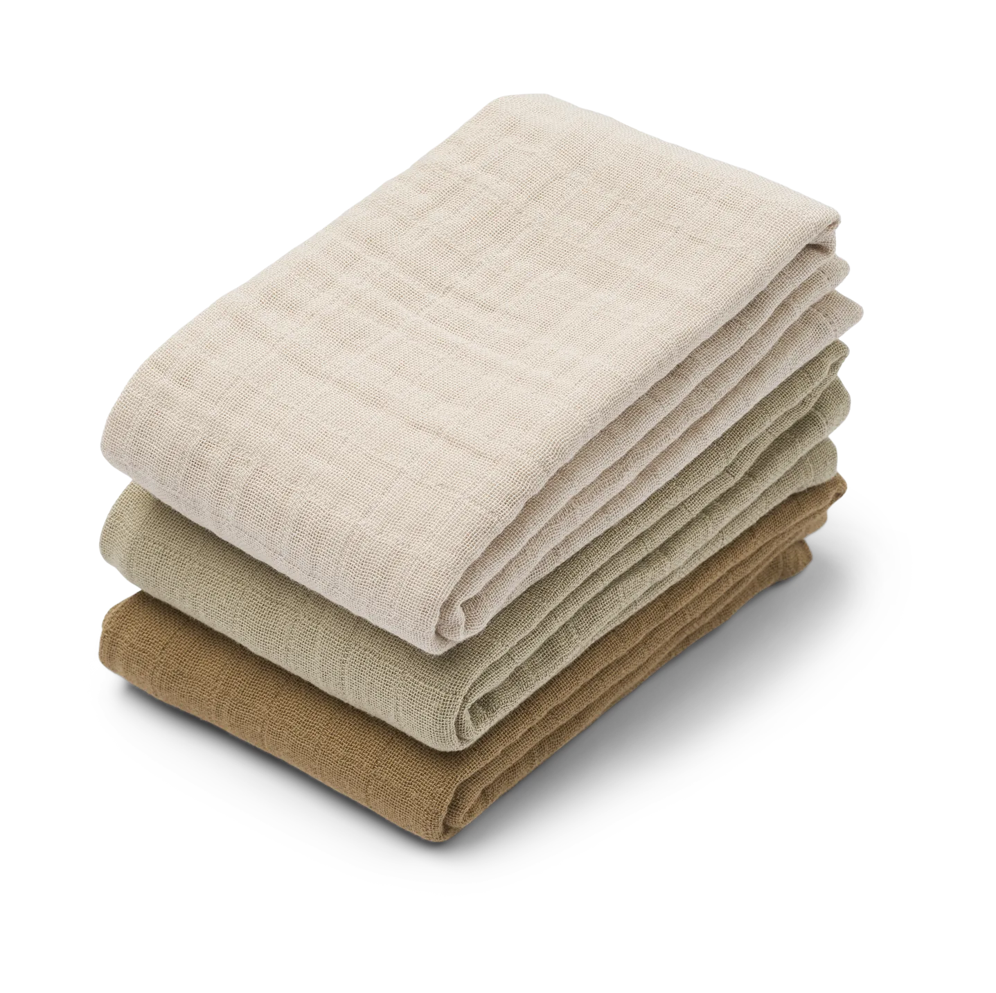 Lewis muslin blanket 3 pieces 65x65 cm, Sandy mix Liewood