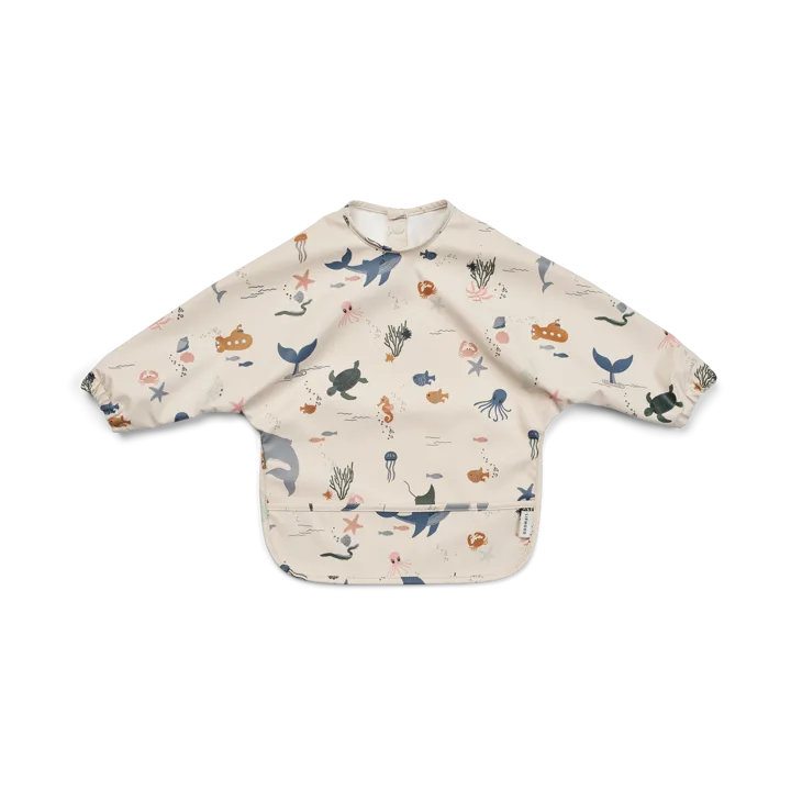 Merle bib with sleeve - Sea creature-Sandy - Liewood
