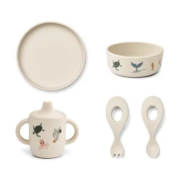 Ryle dinner set 5 pieces - Sea creature-Sandy - Liewood