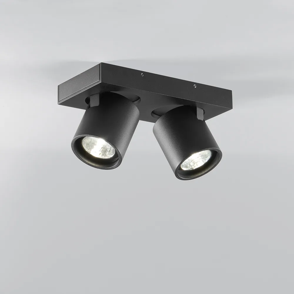 Focus Mini 2 wall and ceiling lamp, Black, 3000 kelvin Light-Point