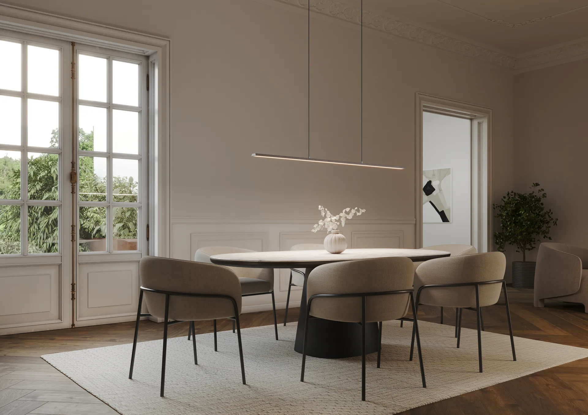 Slim S1500 pendant lamp, Titanium Light-Point