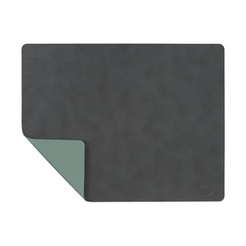 Cloud-Nupo placemat reversible square 1 pcs - anthracite-pastel green, 45x35 cm - LIND DNA