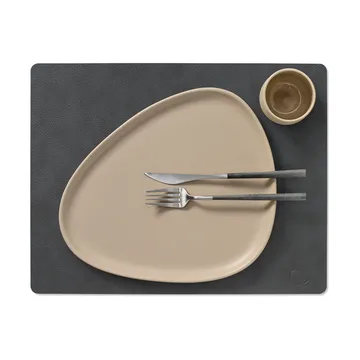 Cloud-Nupo placemat reversible square 1 pcs - anthracite-pastel green, 45x35 cm - LIND DNA