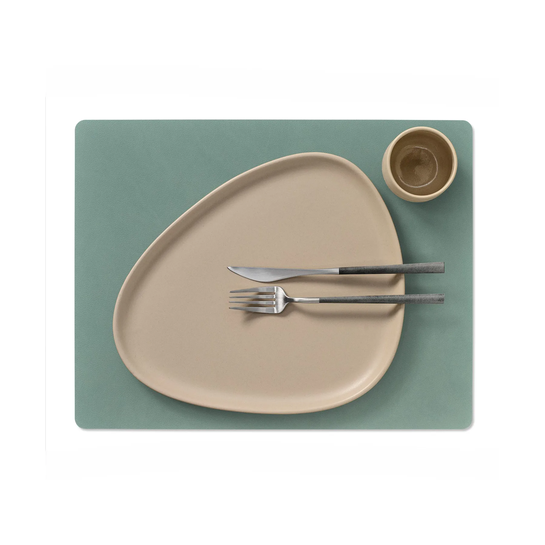Cloud-Nupo placemat reversible square 1 pcs, anthracite-pastel green, 45x35 cm LIND DNA