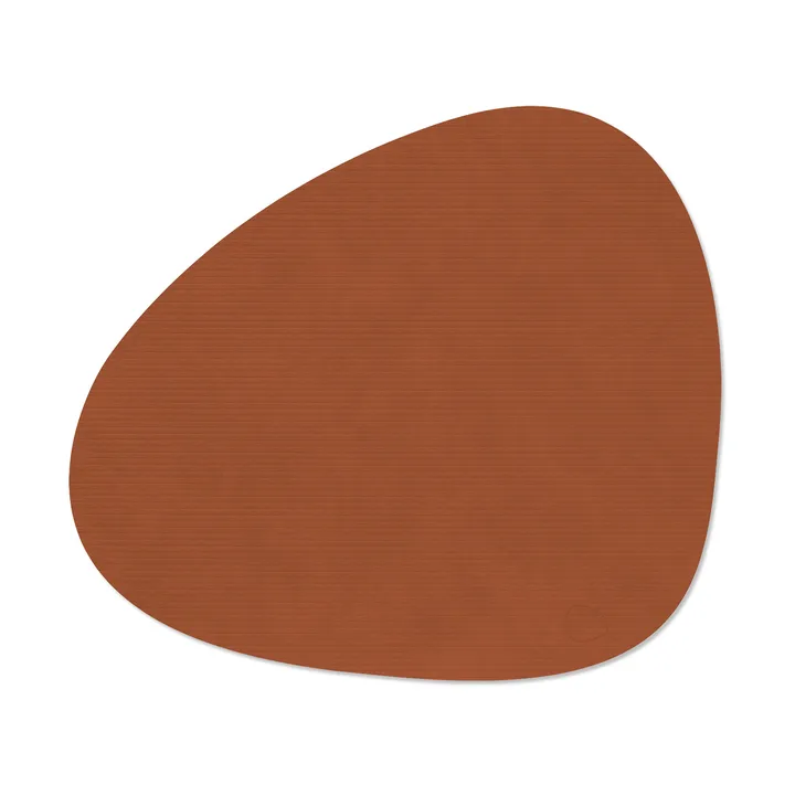 Corduroy placemat curve L - Rust - LIND DNA