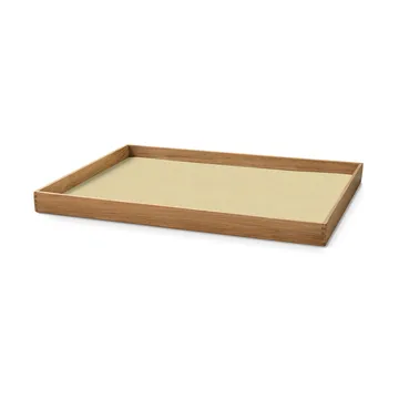 Even teak tray square L - Nupo lemon sorbet - LIND DNA