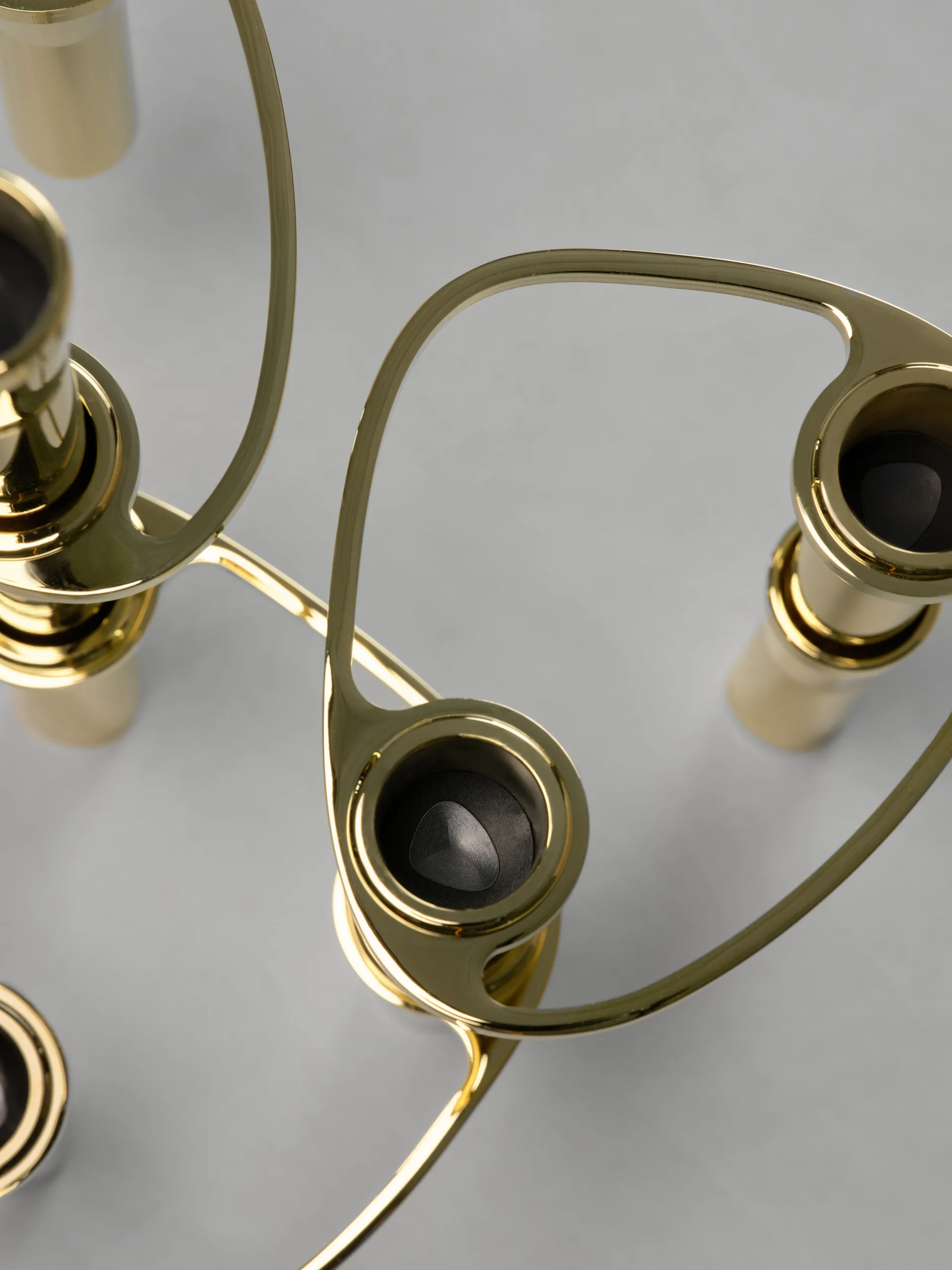 Lind Curve combinable candle sticks 24K gold plated, Double LIND DNA