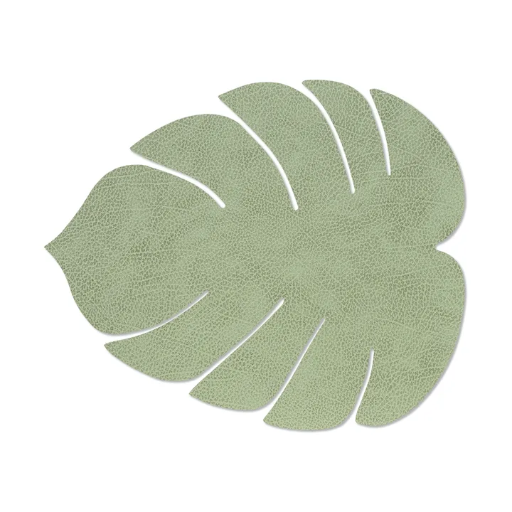 Monstera Leaf Hippo placemat L - Olive green, 42x35 cm - LIND DNA